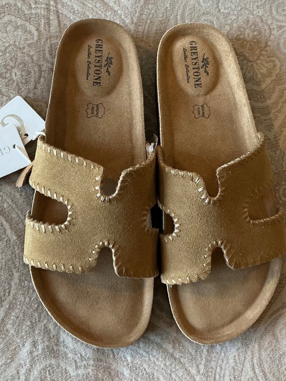 NWT Greystone Erthie Genuine Suede Sandals size 10